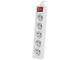 Разклонители Lanberg power strip 3 м, 5 гнезда, бял
