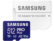 Карти памет 512GB Samsung microSD Card PRO Plus with Adapter