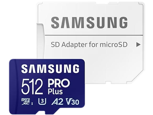 Карти памет 512GB Samsung microSD Card PRO Plus with Adapter