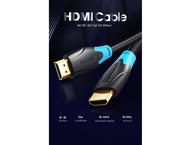 Кабели и Адаптери Vention Кабел HDMI v2.0 M / M 4K/60Hz Gold - 0.75M Black