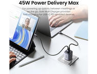 Зарядни устройства Ugreen Nexode 45W USB C GaN зарядно устройство за стена с 2 порта