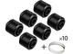 Фитинги EK-Quantum Torque STC-10/16 - Black + Silver ring 6 pack