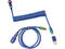 Кабели за клавиатури Keychron Colorful Premium Coiled Cable, USB-C - USB-C, Rainbow Blue