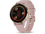 Смарт часовници Garmin Venu 3S Soft Gold безел с Dust Rose корпус и силиконова каишка