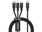 Кабели и Адаптери Baseus Superior 3 в 1, 1.5м CAMLT-SC01 - черен