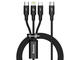 Кабели и Адаптери Baseus Superior 3 в 1, 1.5м CAMLT-SC01 - черен