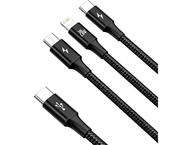 Кабели и Адаптери Baseus Superior 3 в 1, 1.5м CAMLT-SC01 - черен