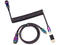 Кабели за клавиатури Keychron Premium Aviator Straight USB-C - USB-C, Rainbow Plated Black