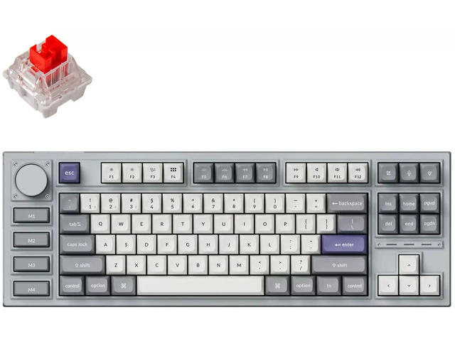 Клавиатури Keychron Q3 Pro Silver TKL K Pro Red Switch RGB LED PBT