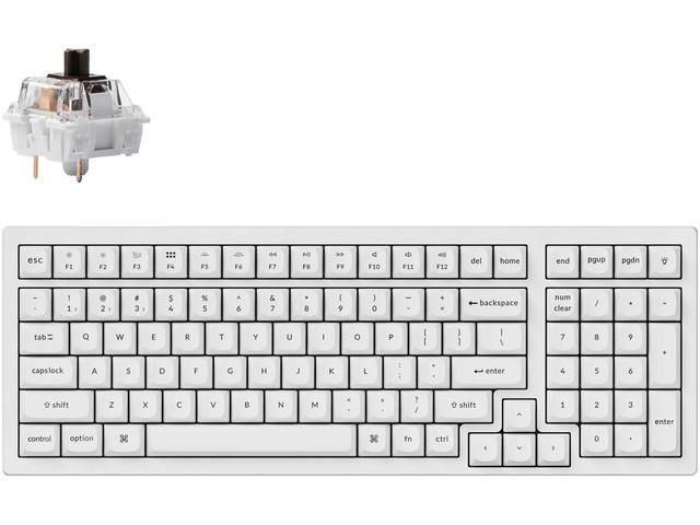 Клавиатури Keychron K4 Pro White Hot-Swappable Full-Size K Pro Brown Switch RGB LED