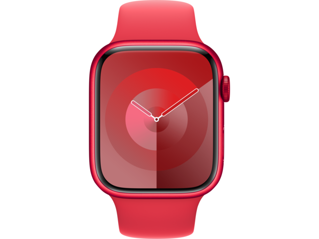 Смарт часовници Apple Watch S9 GPS 45mm RED Alu Case w RED Sport Band - S/M