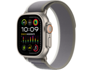 Смарт часовници Apple Watch Ultra2 Cellular, 49mm Titanium Case w Green/Grey Trail Loop - S/M