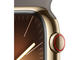 Смарт часовници Apple Watch S9 Cellular 41mm Gold Stainless Steel Case w Clay Sport Band - S/M