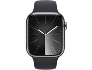 Смарт часовници Apple Watch S9 Cellular 41mm Graphite Stainless Steel Case w Midnight Sport Band - M/L