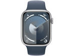 Смарт часовници Apple Watch S9 Cellular 41mm Silver Alu Case w Storm Blue Sport Band - M/L