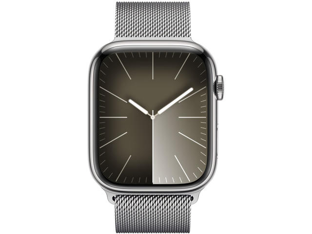 Смарт часовници Apple Watch S9 Cellular 41mm Silver Stainless Steel Case w Silver Milanese Loop