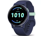 Смарт часовници Garmin Vivoactive 5 Metallic Navy безел с Navy корпус и силиконова каишка