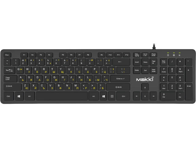 Клавиатури Makki KB-C14-BL Black, с BG кирилизация