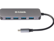 USB Хъб D-link USB-C към USB 3.0 хъб