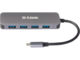 USB Хъб D-link USB-C към USB 3.0 хъб