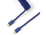 Кабели за клавиатури Keychron Coiled Aviator Custom USB Cable, USB-C - USB-C, син