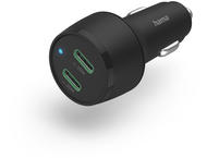 Зарядни устройства Hama бързо зарядно за кола, 2x USB-C Qualcomm®, 45 W, черно