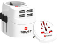 Зарядни устройства SKROSS PRO Light 4 x USB-A, 1.302471, World, bял