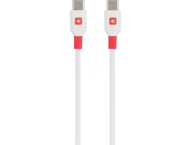 Кабели и Адаптери Skross, USB-C - USB-C 2.0 мъжко, 1.2 м, бял