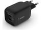 Зарядни устройства Belkin 45W PD PPS Dual USB-C GaN Charger Universal - Black