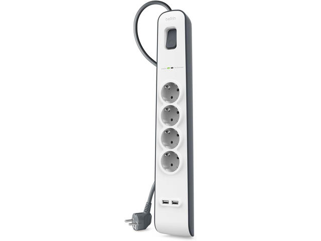 Разклонители Belkin 2 -4 Amp USB Charging 4-outlet Surge Protection Strip - 2M