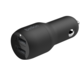 Зарядни устройства Belkin BOOST CHARGE Car Charger Dual USB-A 24W + USB-A to USB-C Cable - Black