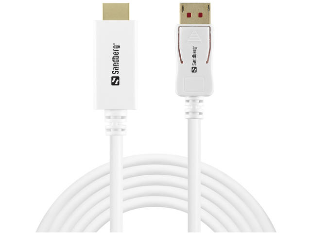 Кабели и Адаптери SANDBERG SNB-509-16 :: DisplayPort 1.4 към HDMI кабел, 4K@60Hz, 2.0 м