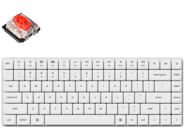 Клавиатури Keychron K3 Pro White QMK/VIA Gateron Low Profile Red Switch, White Backlight