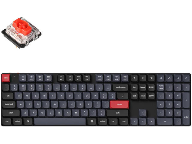 Клавиатури Keychron K5 Pro QMK/VIA Full-Size Low-Profile Gateron(Hot Swappable) Red Switches RGB Backlight