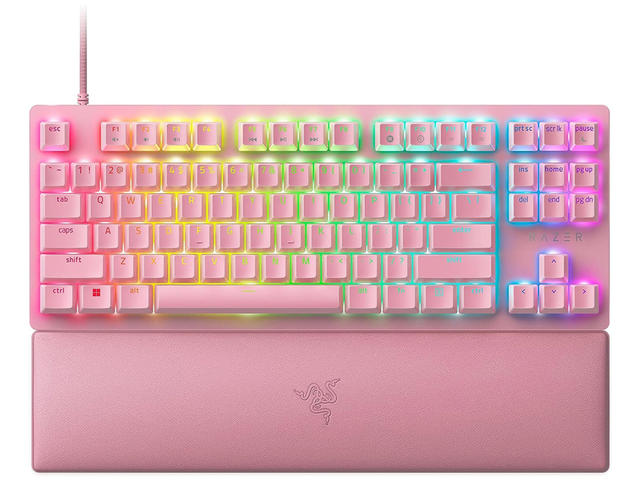 Клавиатури Razer Huntsman V2 Tenkeyless  (Linear Red Switch) Quartz, US Layout