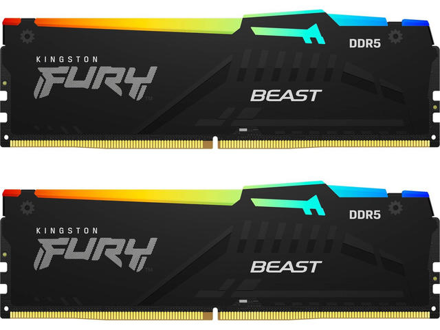Оперативна памет 16GB (2x8GB) DDR5 5600 MT/s Kingston FURY BEAST RGB AMD EXPO