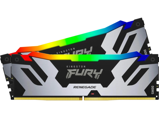 Оперативна памет 32GB (2x16GB) DDR5 8000 MT/s Kingston Fury Renegade RGB Silver/Black