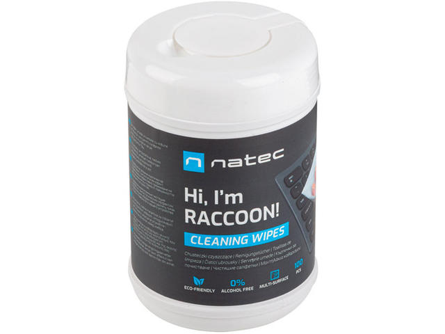 За почистване Natec Cleaning Wipes Raccoon 10x10см