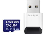 Карти памет 128GB Samsung PRO Plus microSD Card (2023) с USB четец