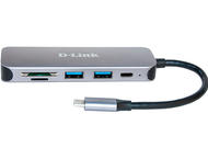 USB Хъб D-link 5-в-1 USB-C Hub