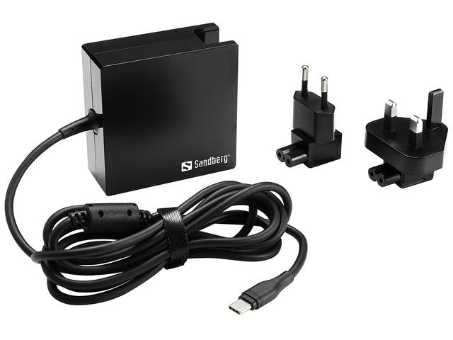 Захранвания за лаптопи Sandberg USB-C PD AC-Charger 90W EU+UK