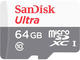 Карти памет SanDisk Ultra microSDXC 64GB + SD Adapter 100MB/s Class 10 UHS-I