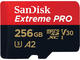 Карти памет 256GB microSDHC SanDisk Extreme Pro UHS-I V30 Adapter