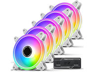 Вентилатори EZDIY 5P WHITE RGB 5P Fan pack with PWM controler 