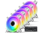 Вентилатори EZDIY 5P WHITE RGB 5P Fan pack with PWM controler 