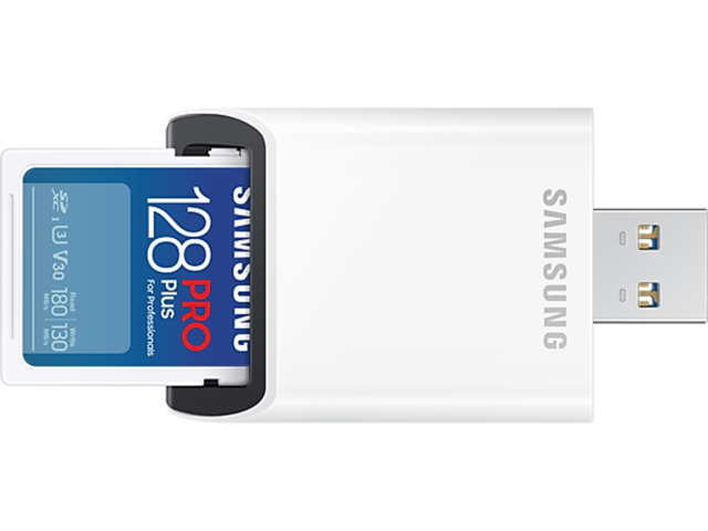 Карти памет Samsung PRO Plus SD Card (2023) 128GB + USB четец
