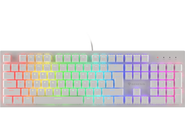 Клавиатури Genesis Thor 303 White US Layout Brown Switch, с нарушена опаковка и лека драскотина по корпуса