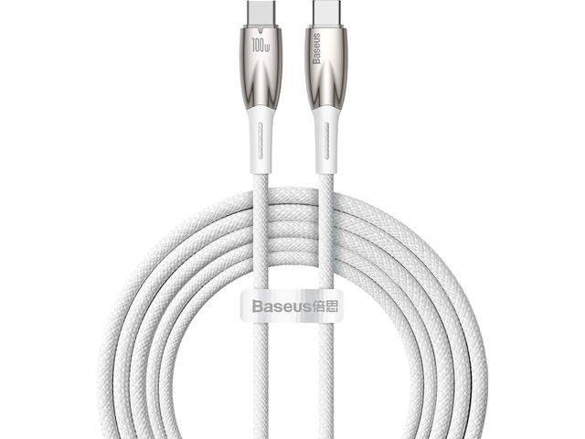 Кабели и Адаптери Baseus Glimmer fast charging USB-C 100W 2м - бял