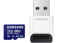 Карти памет 256GB Samsung PRO Plus microSD Card (2023) с USB четец