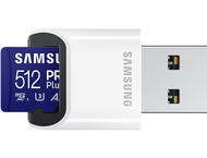 Карти памет 512GB Samsung PRO Plus microSD Card (2023) с USB четец